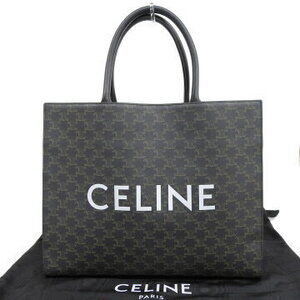 Celine Triomphe Horizontal Cabas Logo Handbag Black Bag